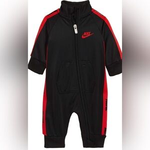 Nike Kids Black and Red full zip Onesie